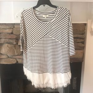 Black & white striped top